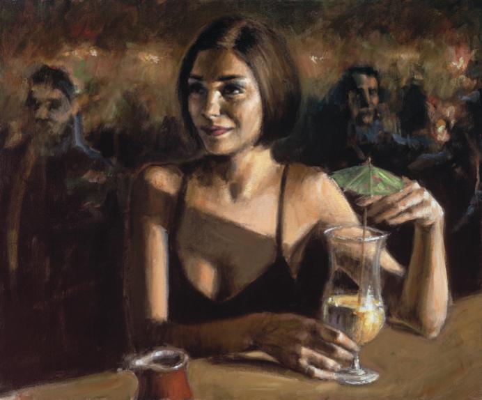 Cocktail in Maui painting - Fabian Perez Cocktail in Maui art painting